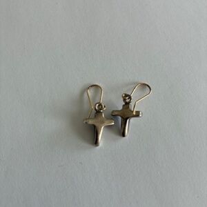 Vintage Robert Lee Morris Sterling Silver Cross earrings